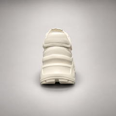 Ivory Double-Strap Platform Sneakers