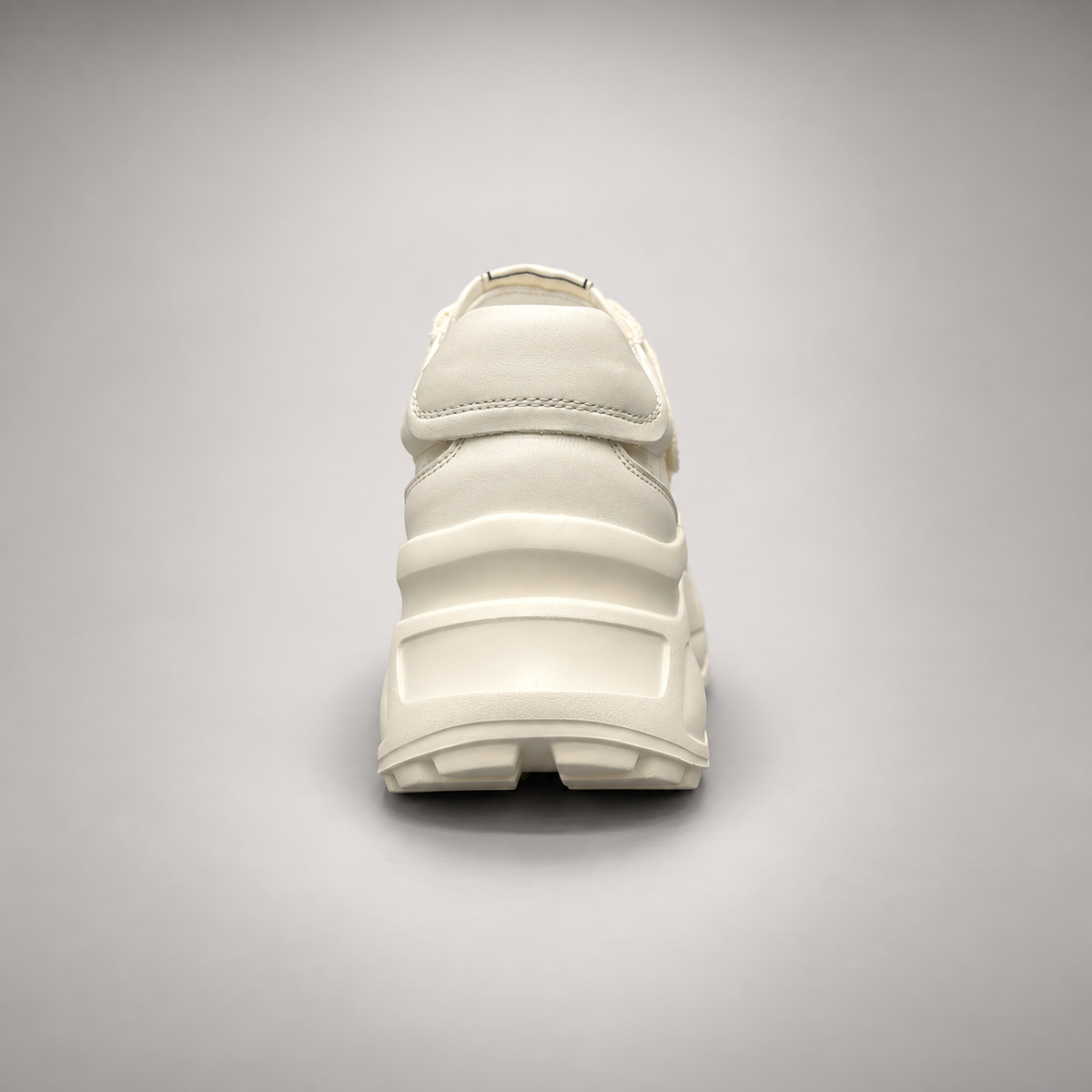 Ivory Double-Strap Platform Sneakers