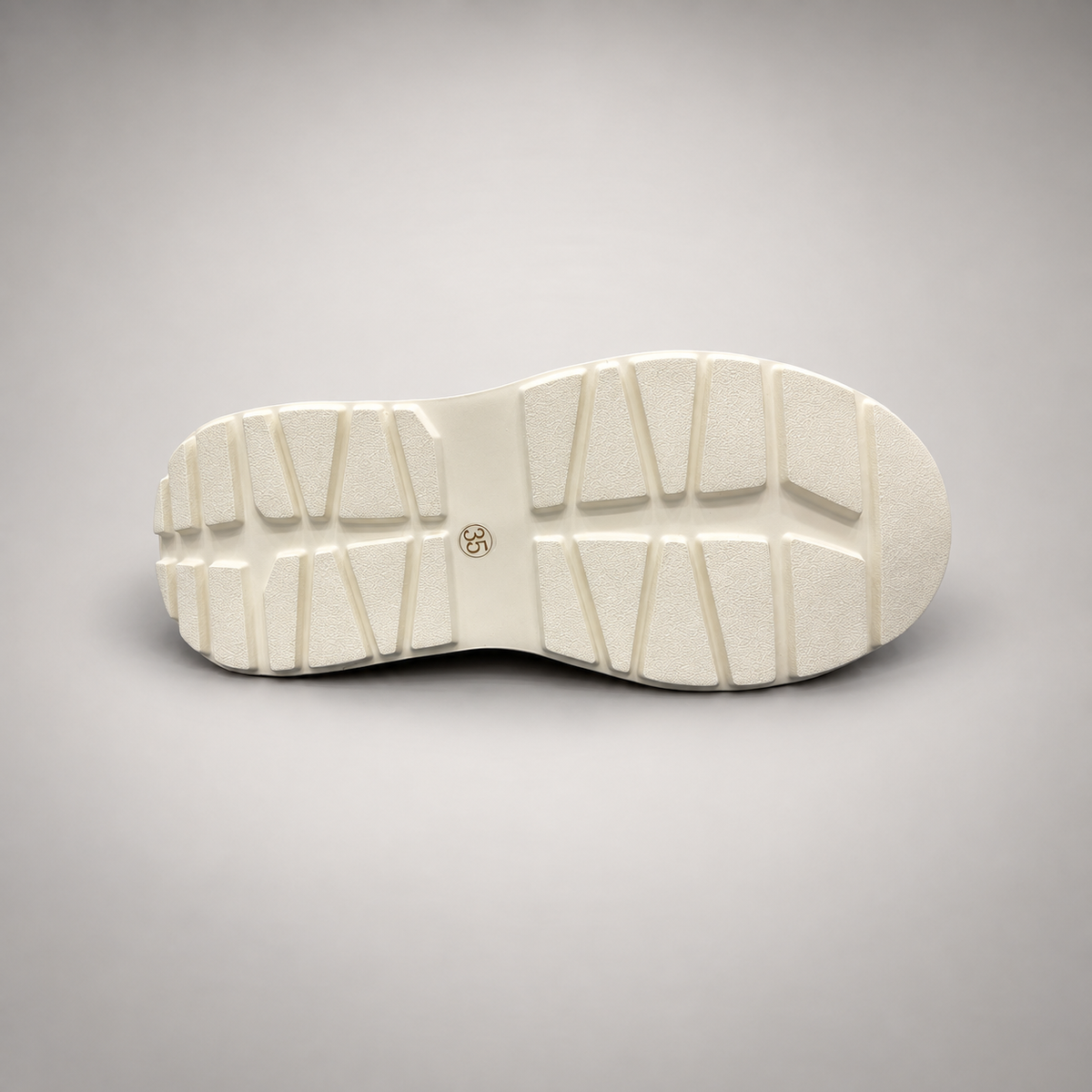 Ivory Double-Strap Platform Sneakers