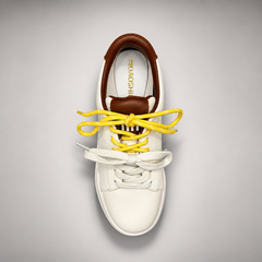 Ivory Brown Collar Platform Sneakers