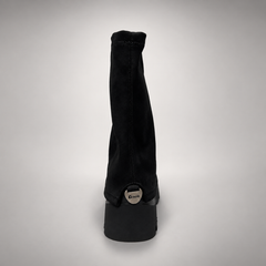 Black Stretch Sock Platform Boots