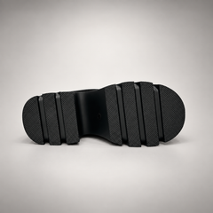 Black Stretch Sock Platform Boots