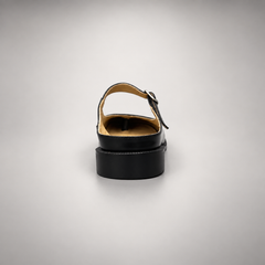 Black Patent Leather Split-Toe Mary Jane Mules rear view