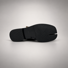 Black Patent Leather Split-Toe Mary Jane Mules outsole view