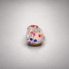 Multicolor Polka-Dot Clear PVC Ballet Flats rear view