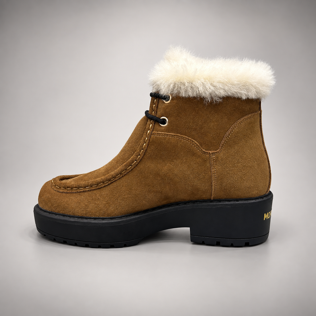 Original product photo: tan suede and the cream-colored cuff.