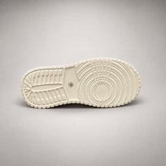 White Leather Chunky Platform Sneakers outsole view