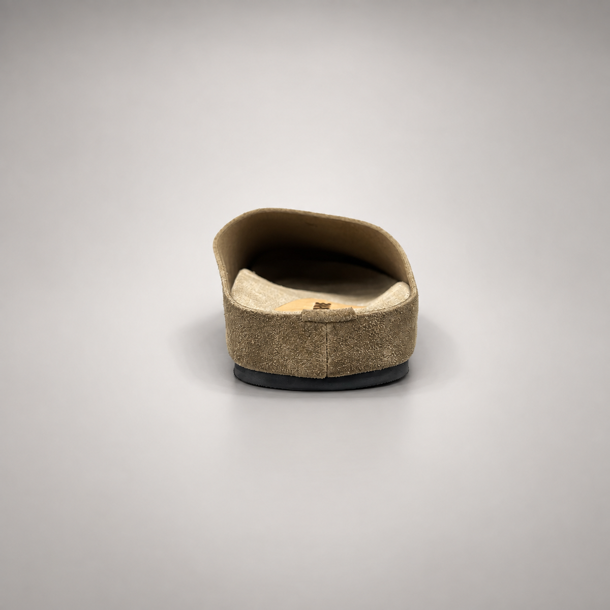 Taupe calf suede slip-on mules product view 5