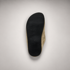 Taupe calf suede slip-on mules product view 7