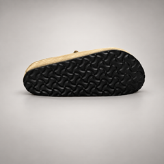 Beige calf suede penny loafers product view 5
