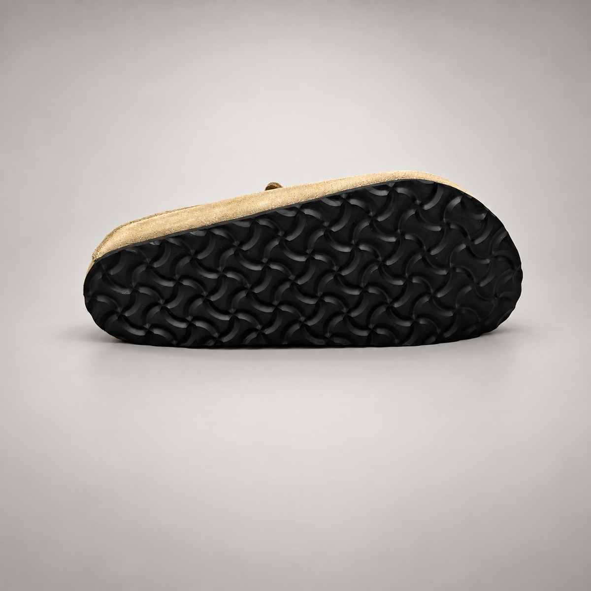 Beige calf suede penny loafers product view 5