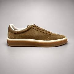 Tan Sheep Suede Lace-Up Sneakers product view 3