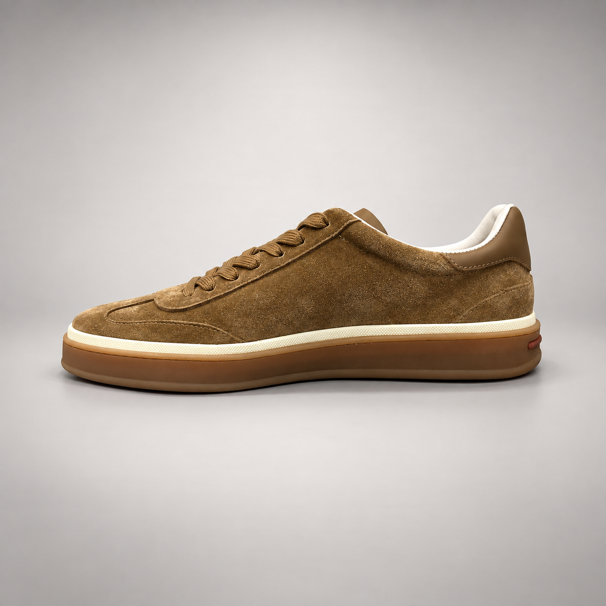 Tan Sheep Suede Lace-Up Sneakers product view 4