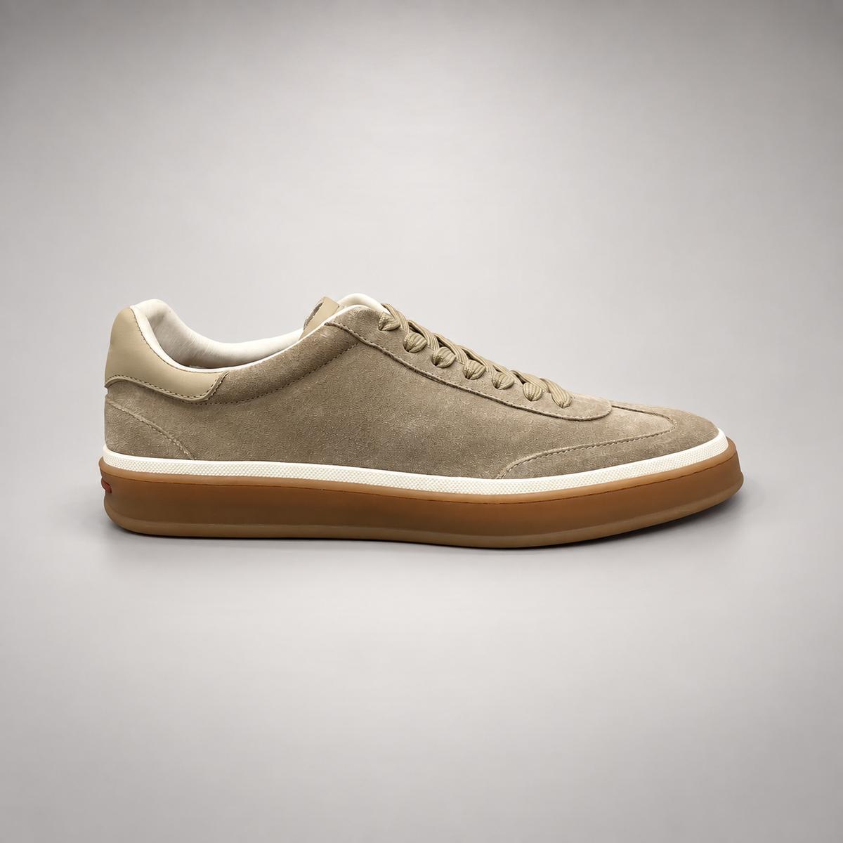 Taupe Sheep Suede Lace-Up Sneakers product view 3