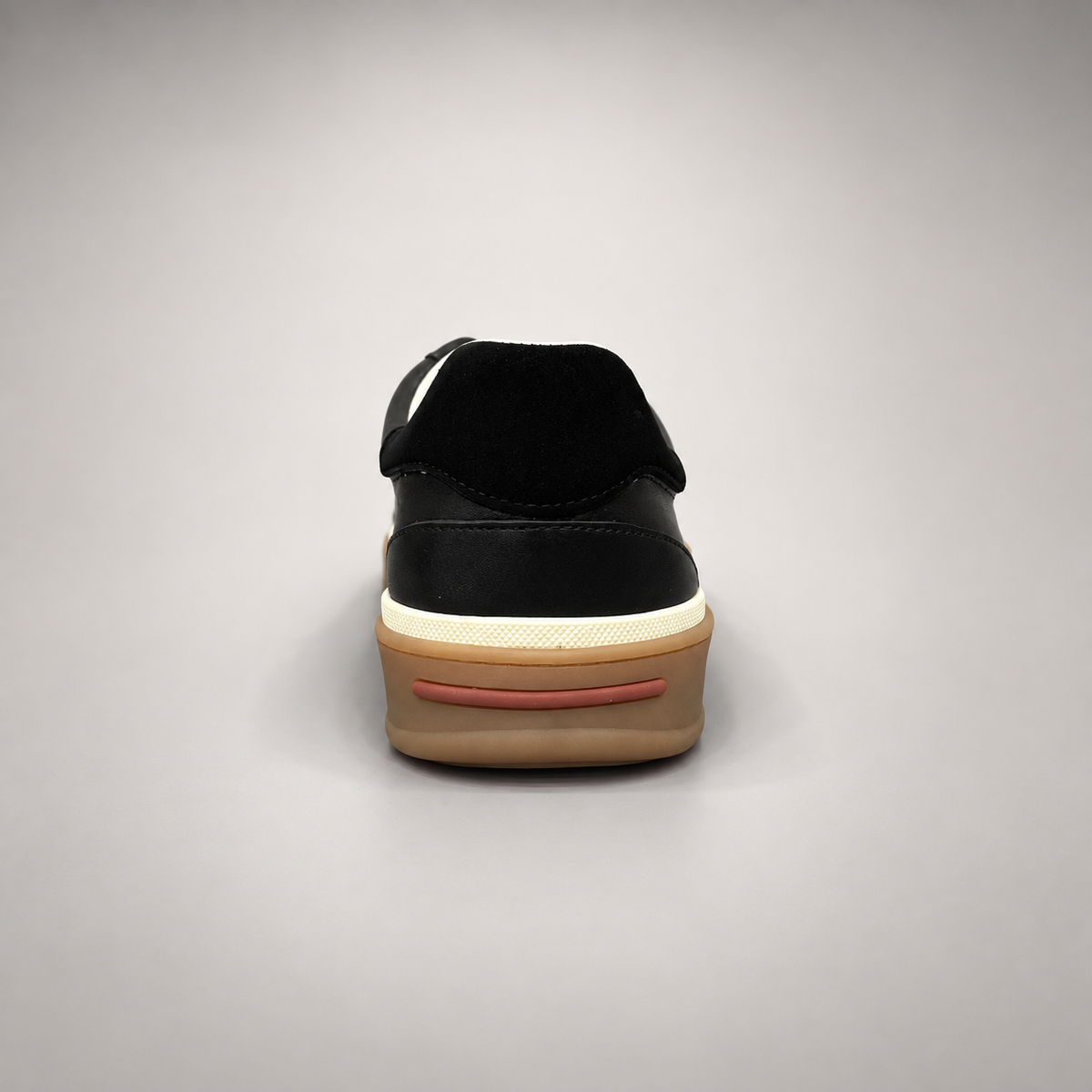 Black Top-Grain Cow Leather Lace-Up Sneakers product view 5