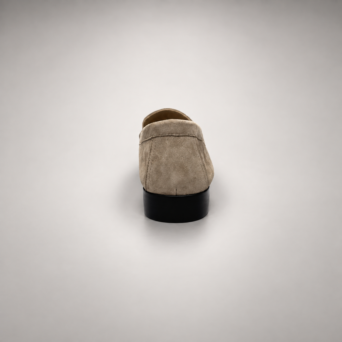 Taupe Sheep Suede Ruched Moc-Toe Loafers product view 5