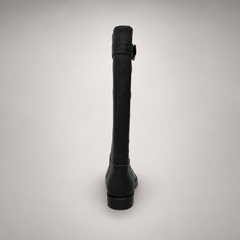 Black Gold-Accent Knee-High Leather Boots product view 5