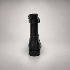 Black Gold-Accent Mid-Calf Leather Boots product view 5
