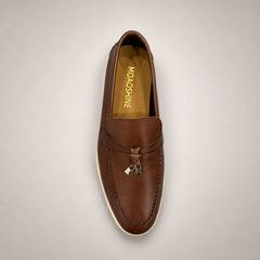 Brown oil-waxed horse leather lace-up sneaker product view 6