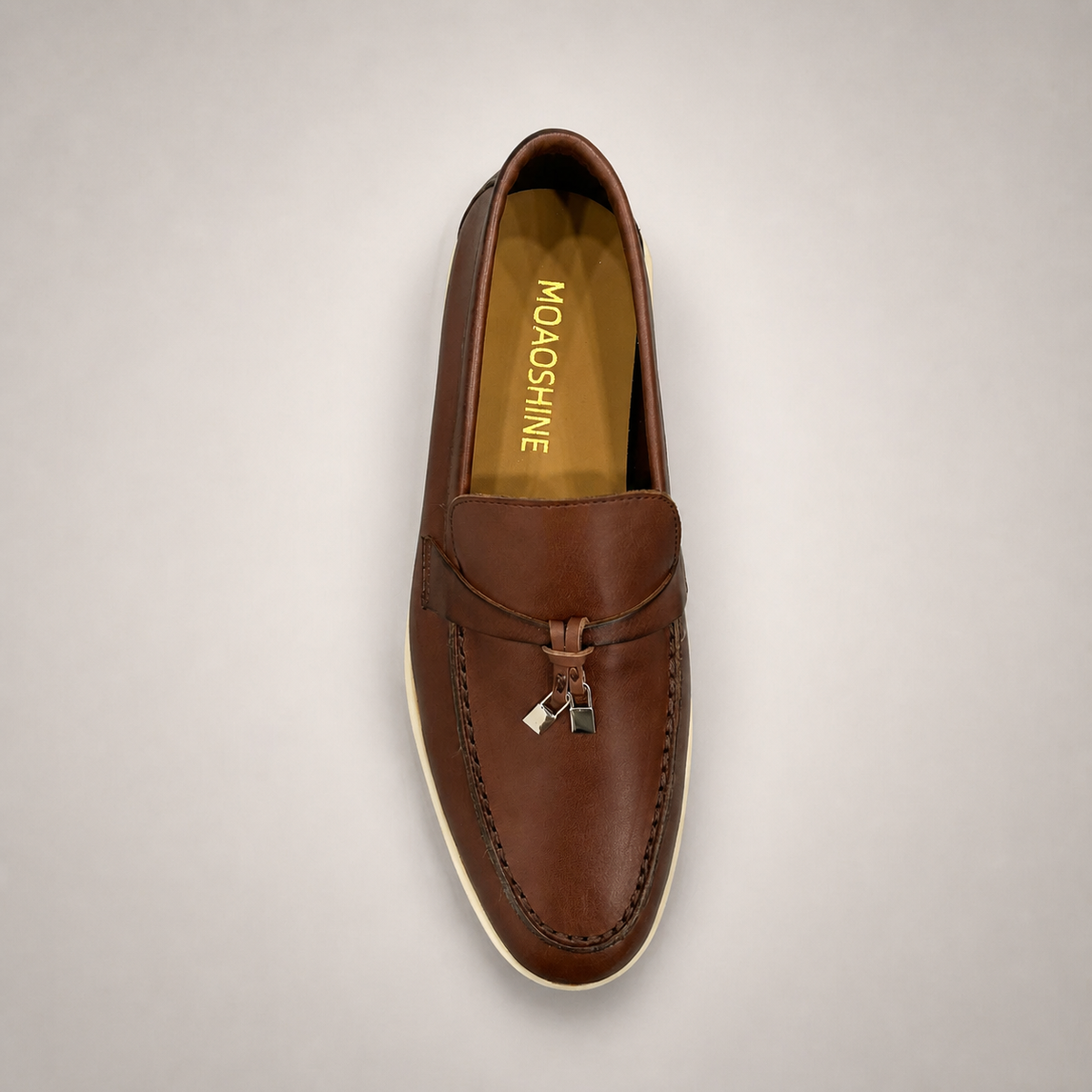 Brown oil-waxed horse leather lace-up sneaker product view 6