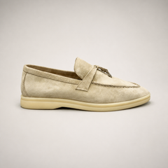 Cream Loafers pair three-quarter view