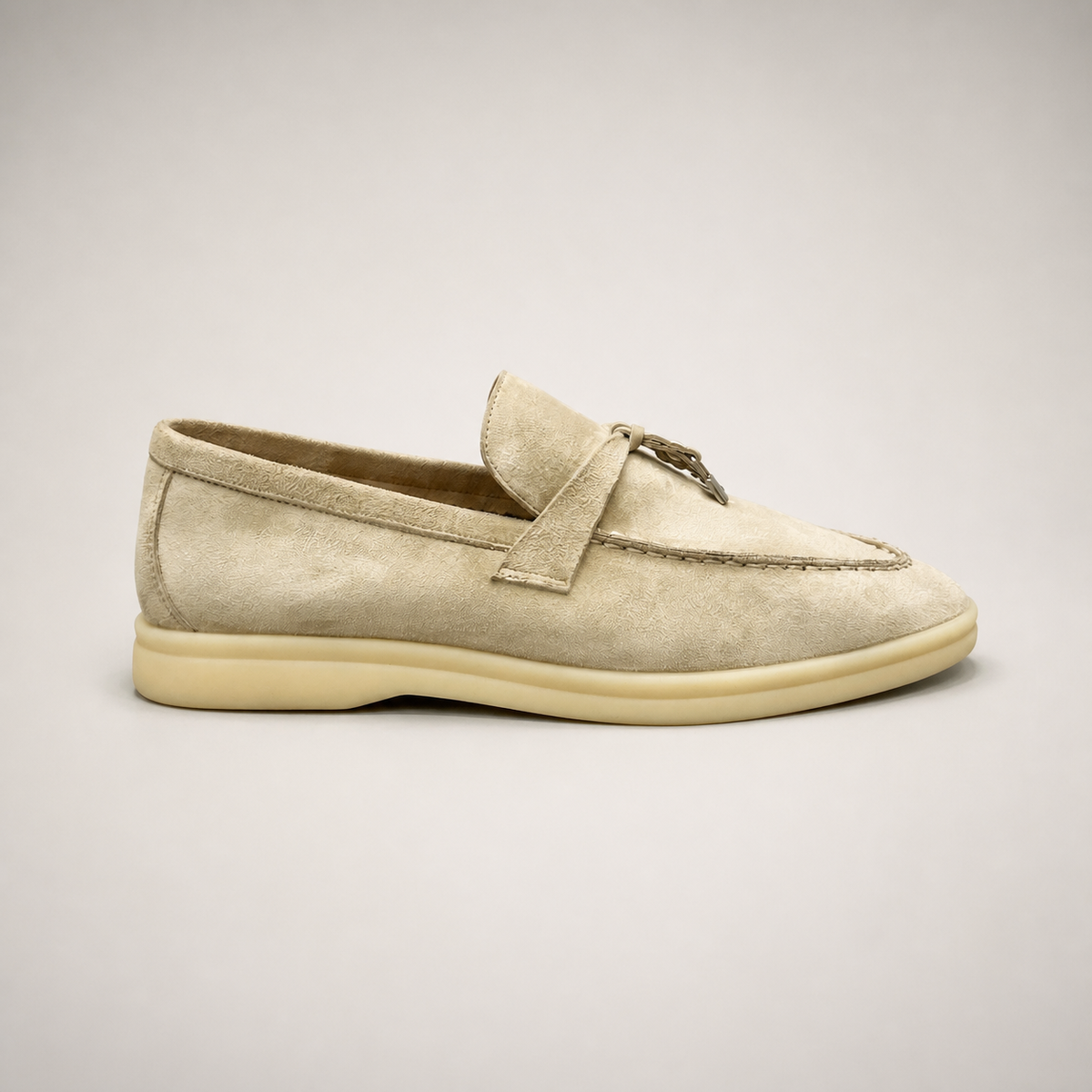 Cream Loafers pair three-quarter view