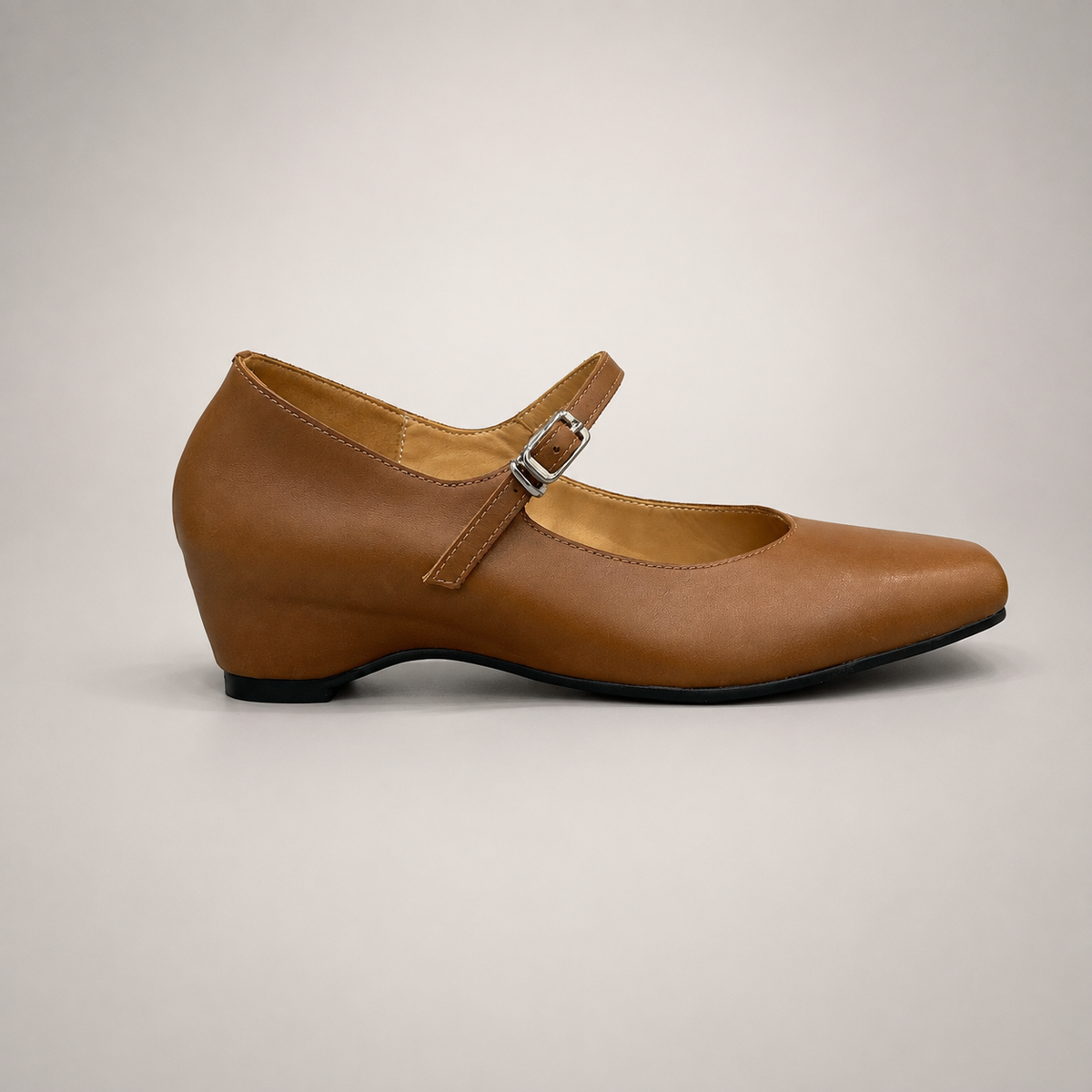 Brown Mary Jane pump product view 2