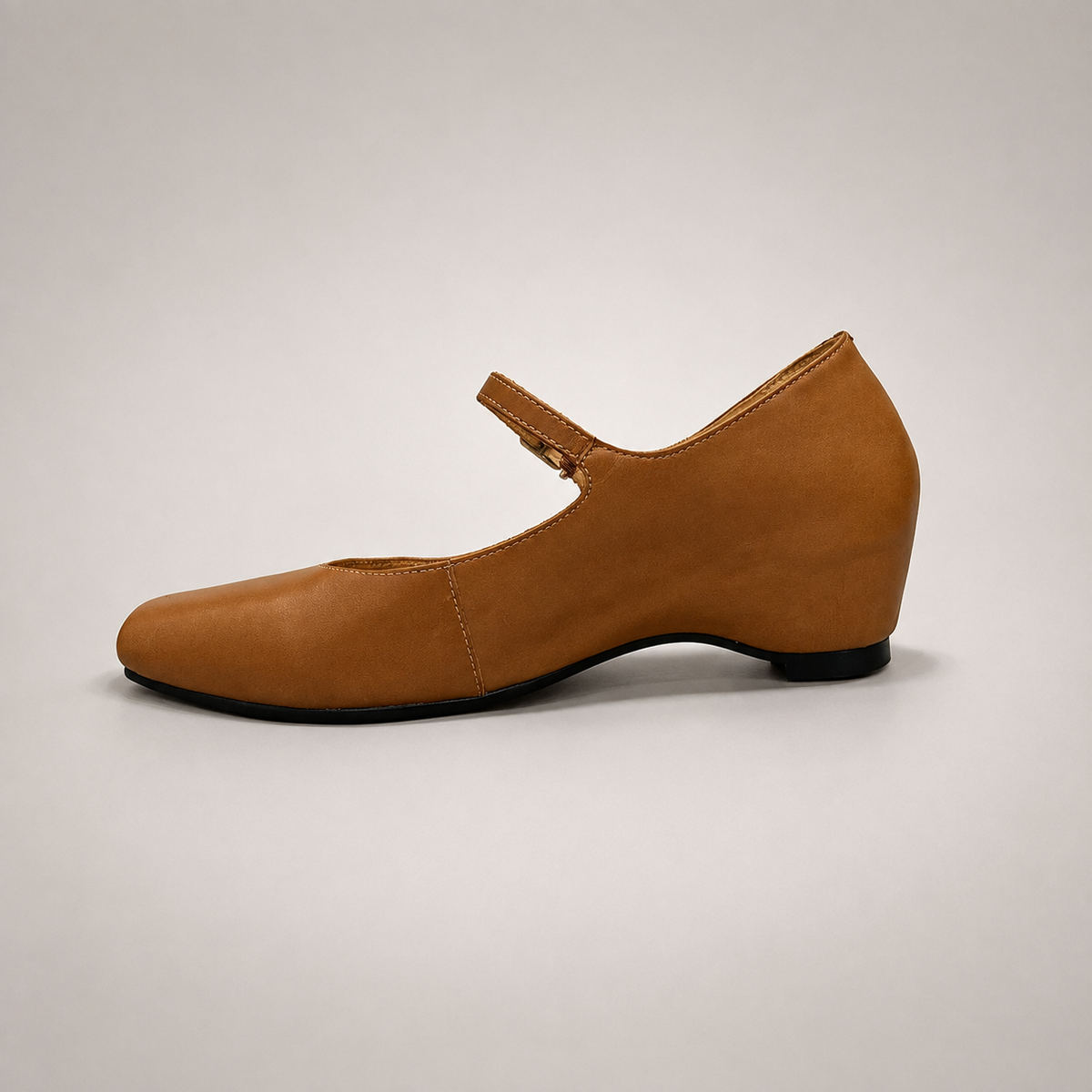 Brown Mary Jane pump product view 3