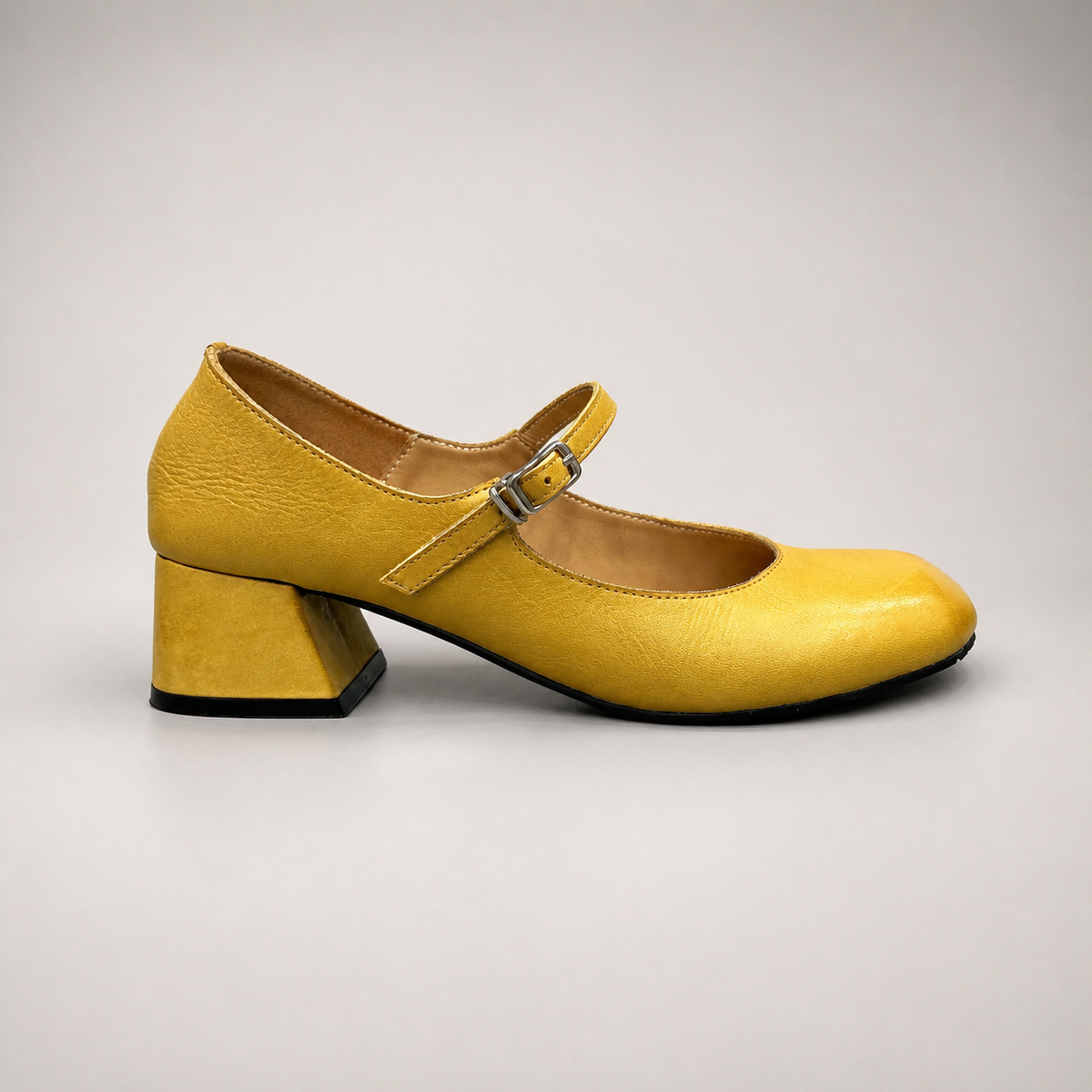Yellow Mary Jane pump product view 2