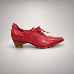 Red Horse Leather Pointed-Toe Lace-Up Oxfords product view 3