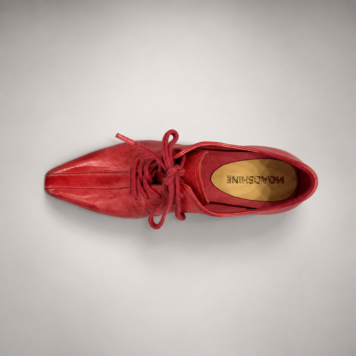 Red Horse Leather Pointed-Toe Lace-Up Oxfords product view 7