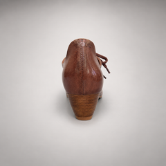 Brown Horse Leather Pointed-Toe Lace-Up Oxfords product view 5