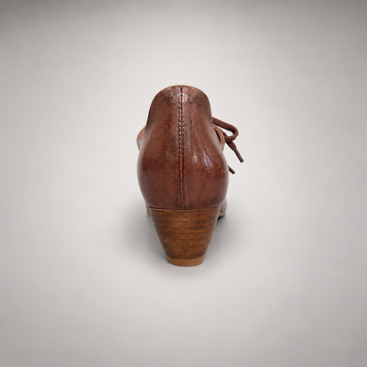 Brown Horse Leather Pointed-Toe Lace-Up Oxfords product view 5