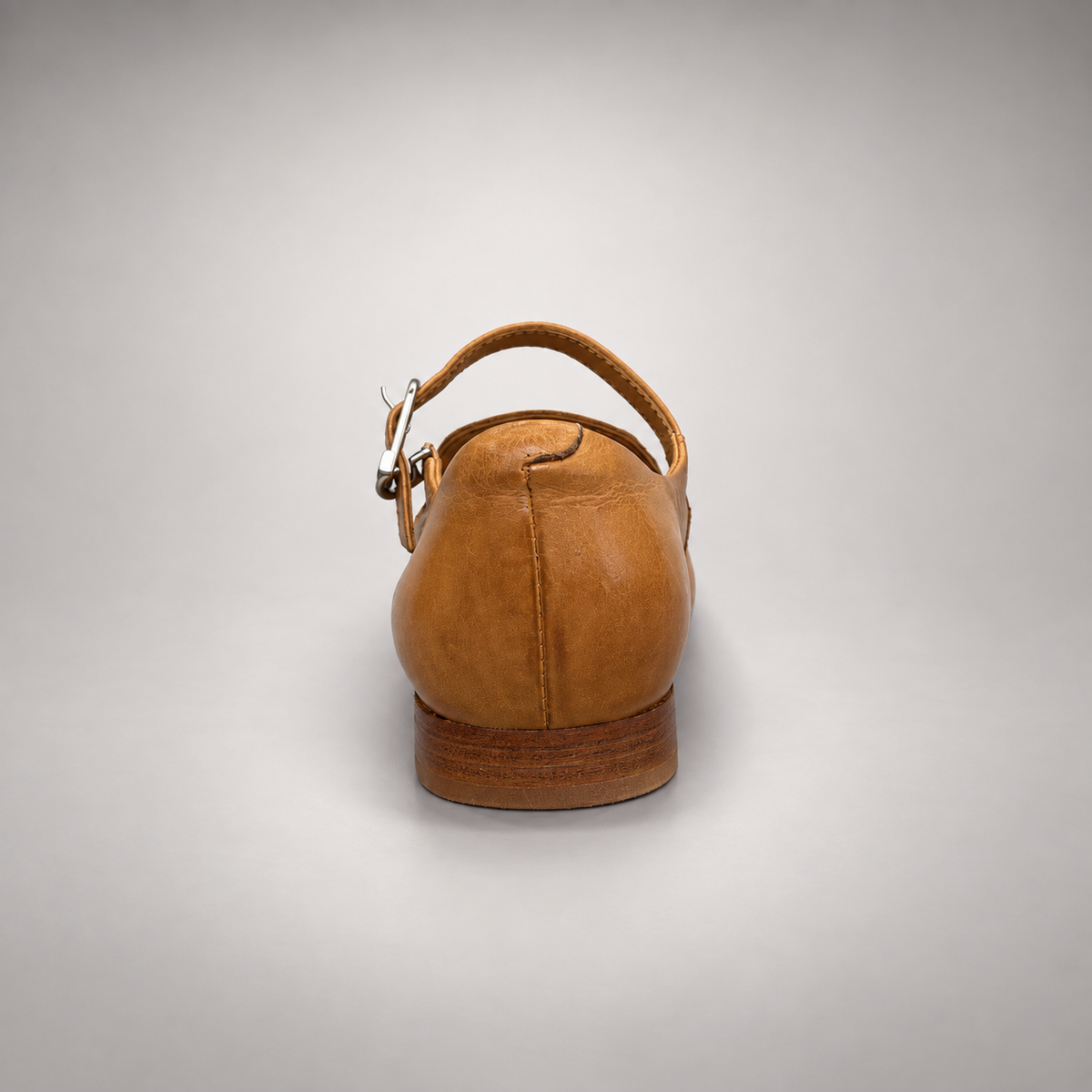 Tan Horse Leather Strap Mary Jane Flats product view 4
