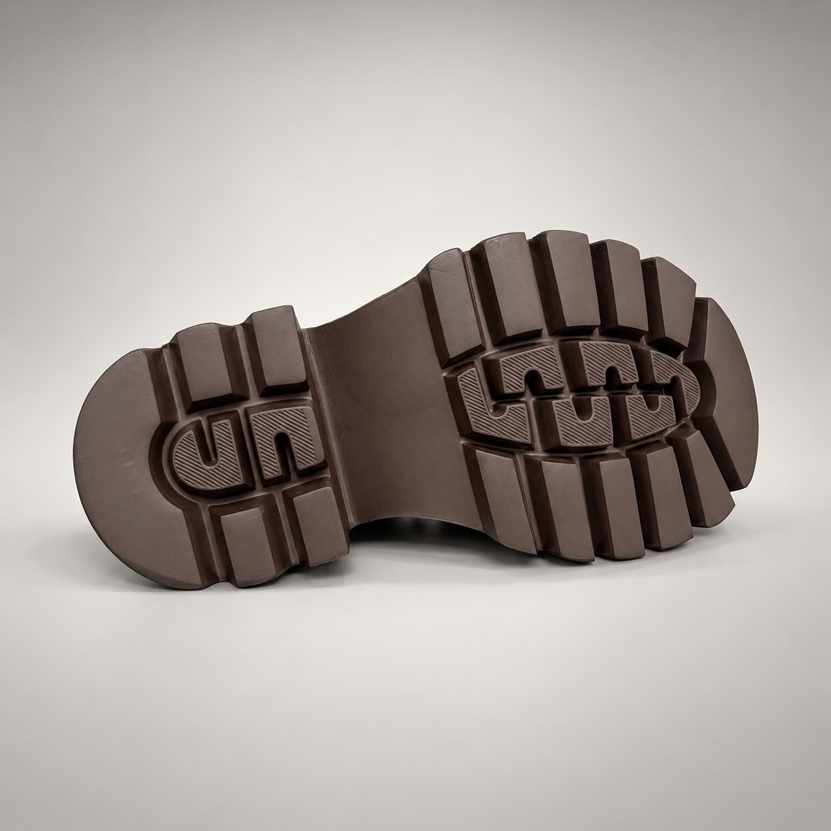 Black Leather Chunky Platform Lace-Up Shoes product view 5