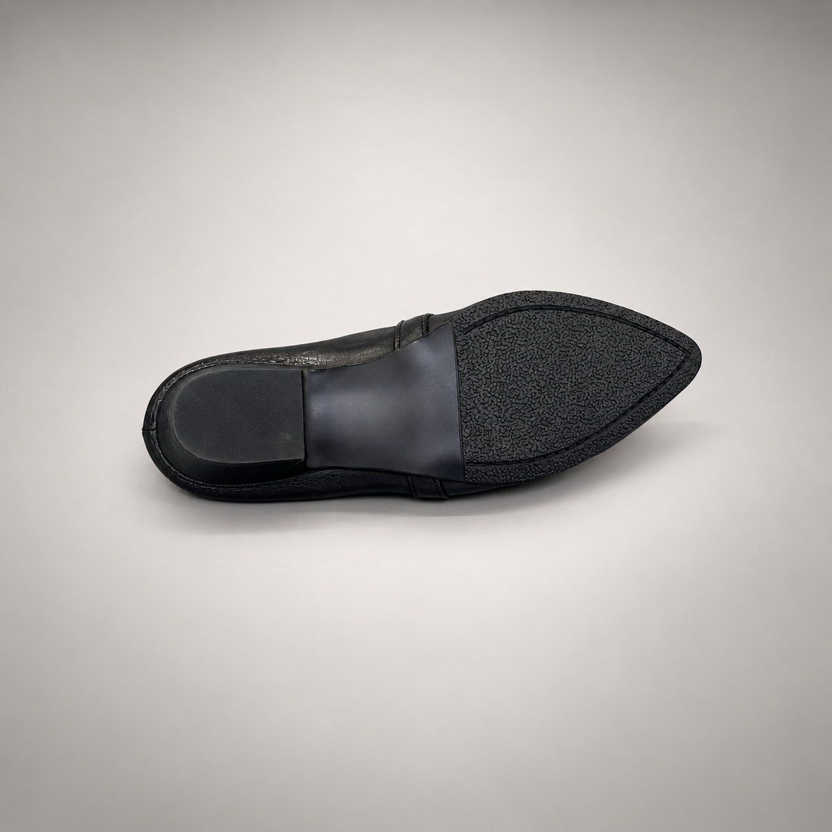 Black Horse Leather Metal-Accent Pointed-Toe Mules product view 6