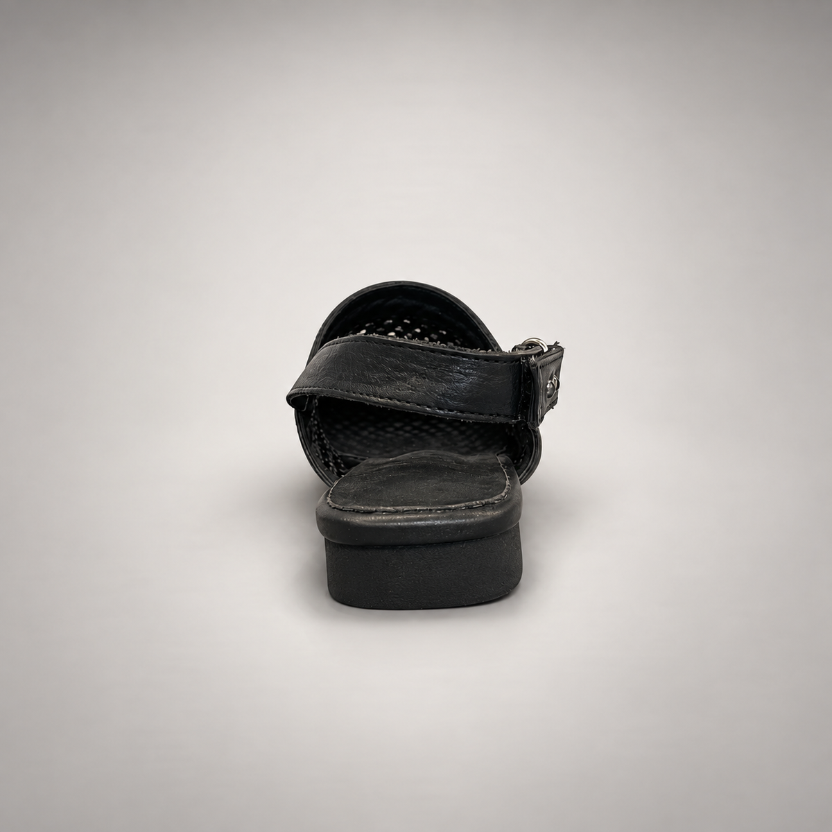 Black Horse Leather Woven Mesh Slingback Flats product view 5