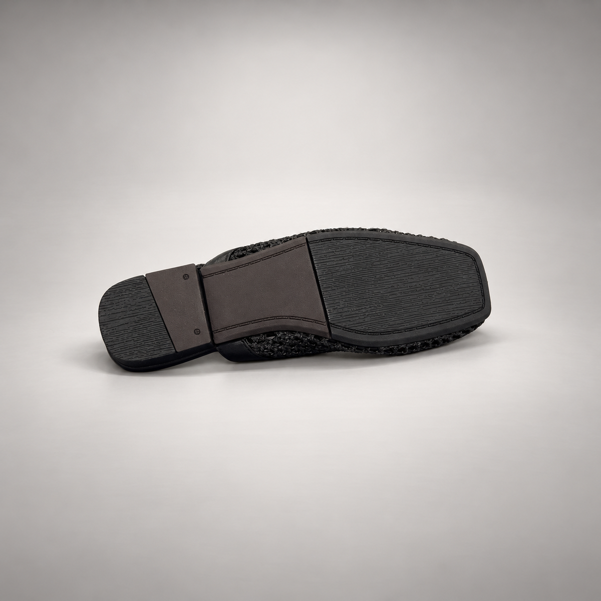Black Horse Leather Woven Mesh Slingback Flats product view 6