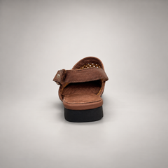 Brown Horse Leather Woven Mesh Slingback Flats product view 6