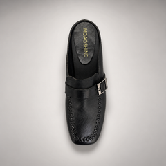 Black Horse Leather Whipstitch Mules product view 5