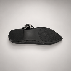 Black Horse Leather Buckle Mary Jane Flats product view 7