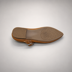 Brown Horse Leather Buckle Mary Jane Flats product view 6
