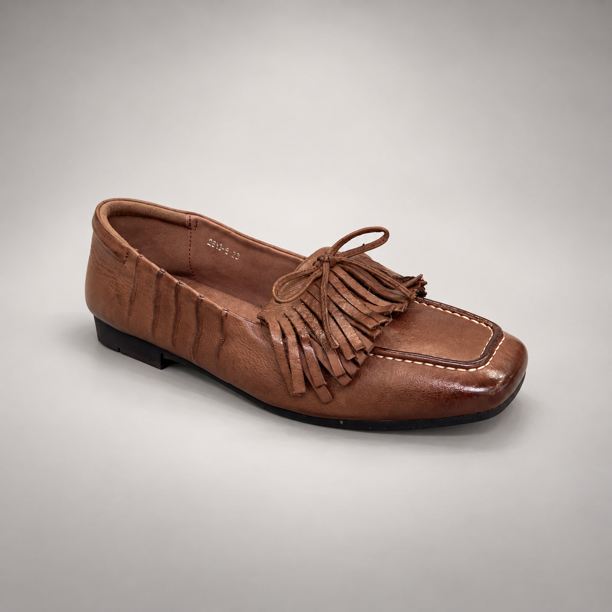 Brown Horse Leather Tassel Loafers product view 1