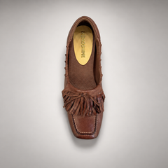 Brown Horse Leather Tassel Loafers product view 6