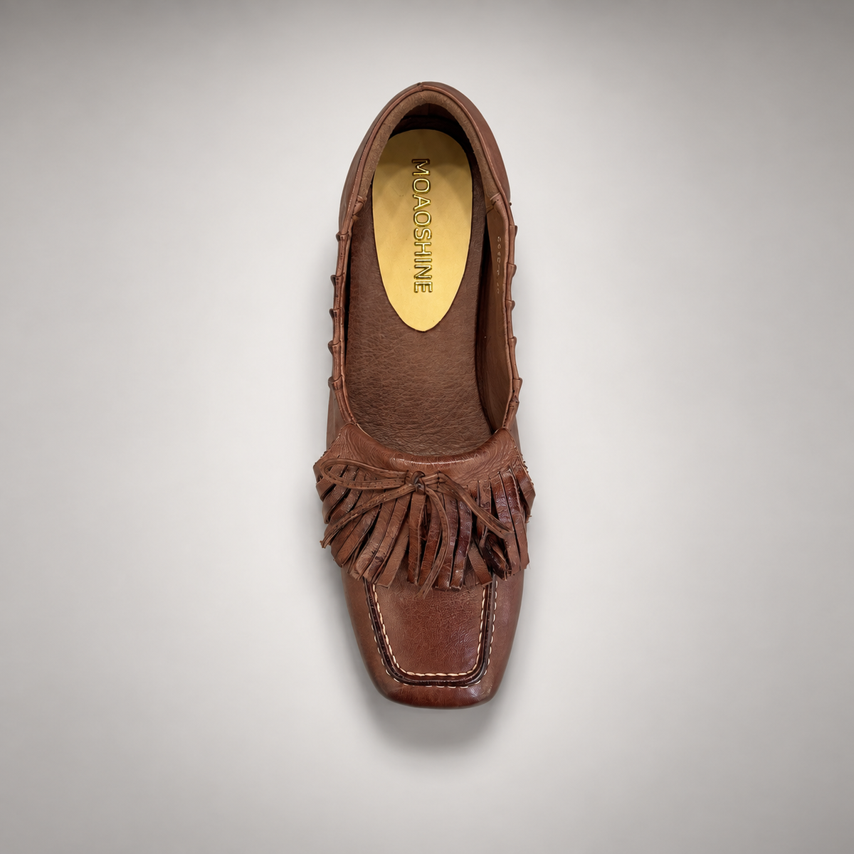Brown Horse Leather Tassel Loafers product view 6