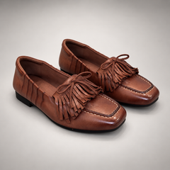 Brown Horse Leather Tassel Loafers product view 8