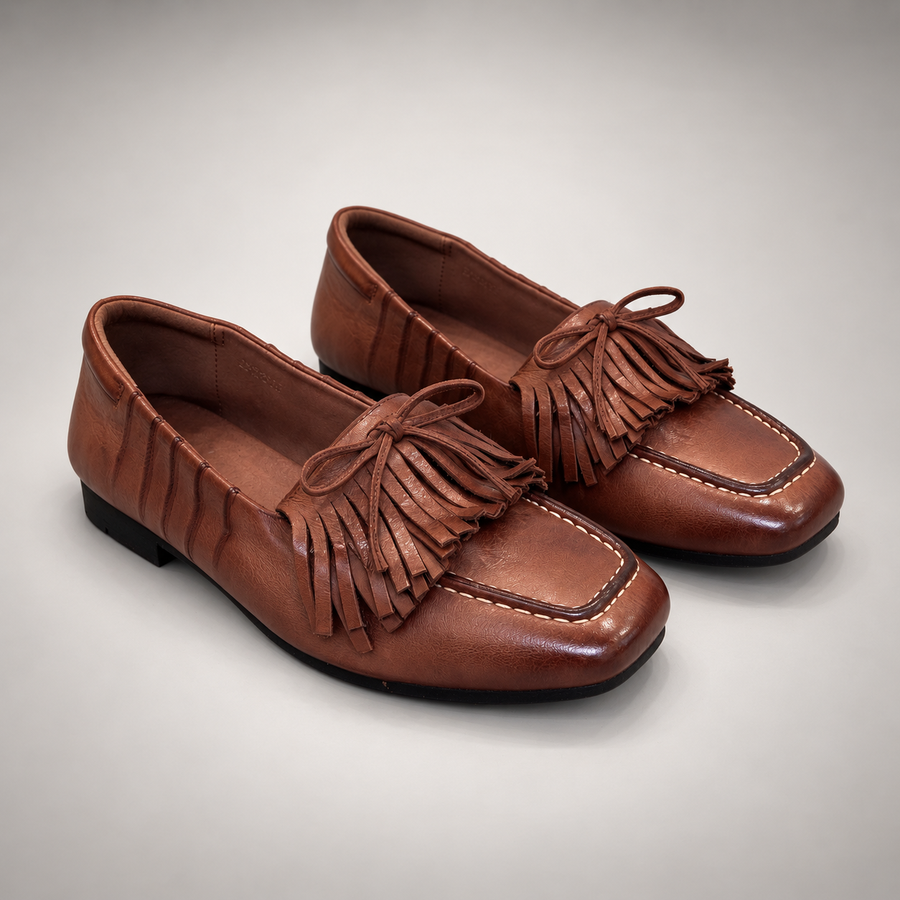 Brown Horse Leather Tassel Loafers product view 8