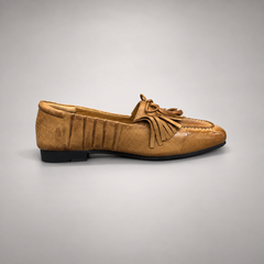 Tan Horse Leather Tassel Loafers product view 3