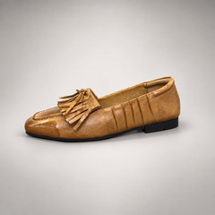 Tan Horse Leather Tassel Loafers product view 4