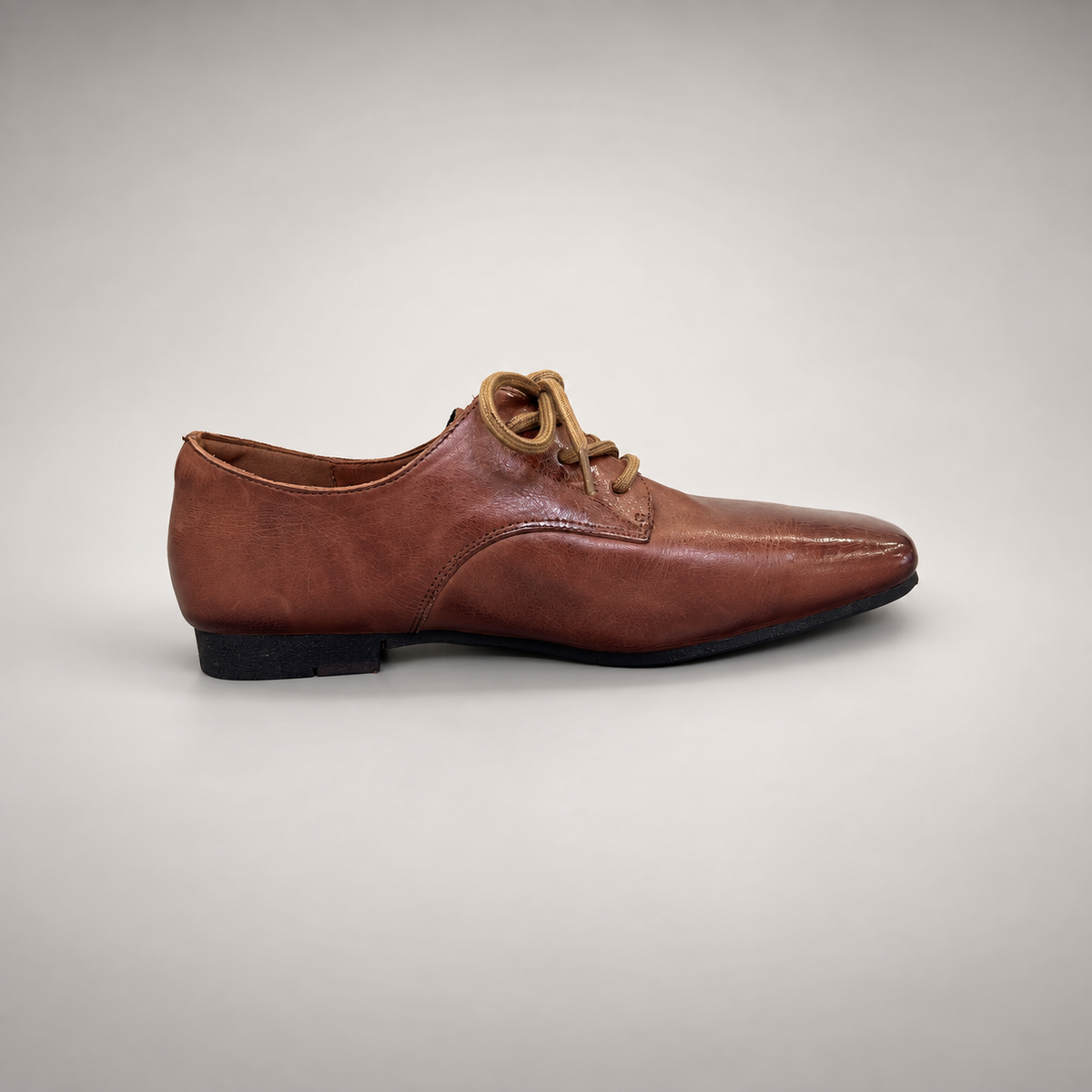 Brown Horse Leather Lace-Up Derby Shoes product view 3